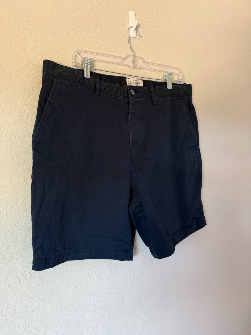 Original Penguin Dark Navy Flat-Front Casual Shorts